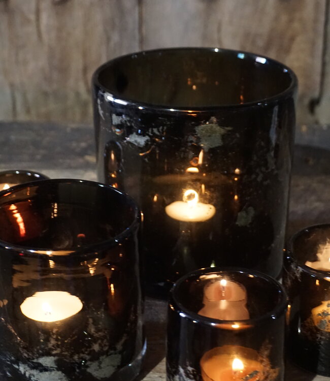 Rene Houtman Windlicht | Glas | Chocolate | H14 x D14 cm | Puur Wonen Sophie