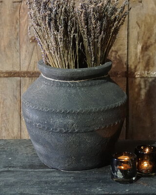 Rene Houtman Verweerde Pot | Geribbeld | H30 x D30 cm