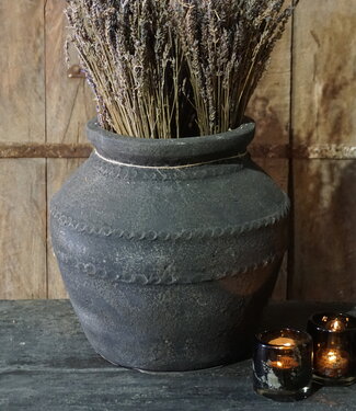 Rene Houtman Verweerde Pot | Geribbeld | H30 x D30 cm