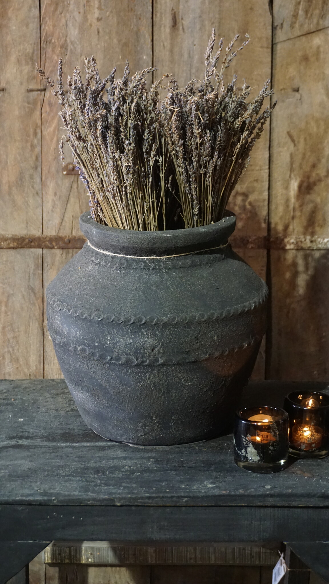 Rene Houtman Verweerde Pot | Geribbeld | H30 x D30 cm