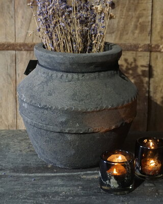 Rene Houtman Verweerde Pot | Geribbeld | H25 x D25 cm