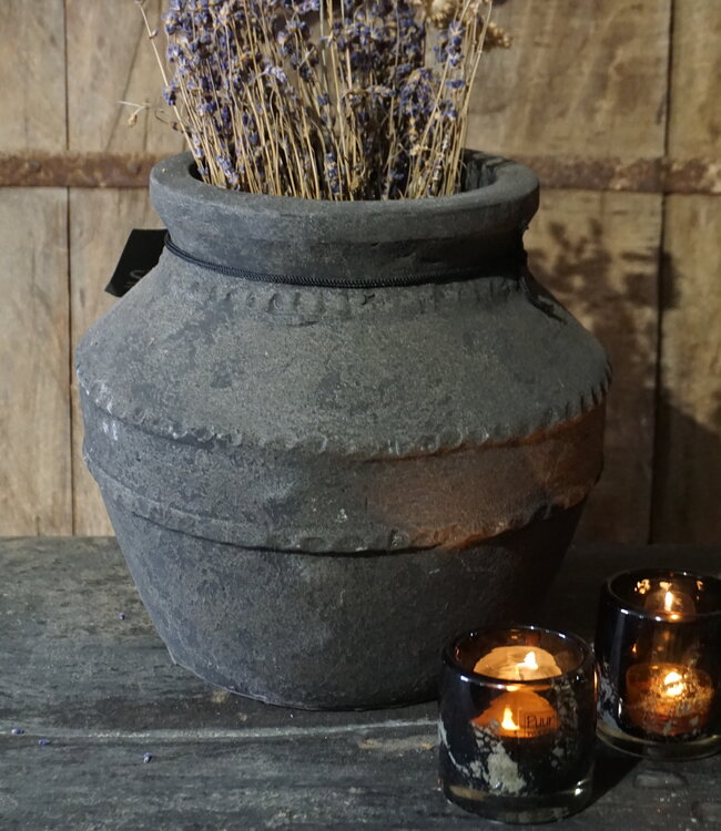 Rene Houtman Verweerde Pot | Geribbeld | H25 x D25 cm