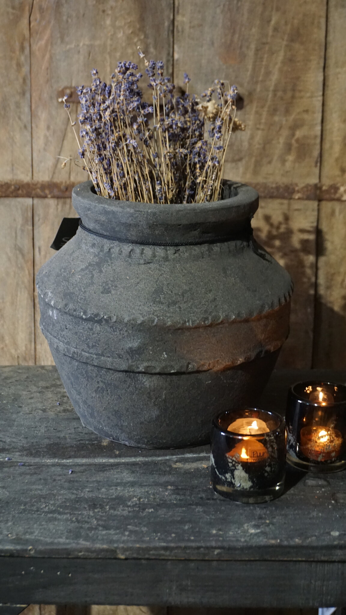 Rene Houtman Verweerde Pot | Geribbeld | H25 x D25 cm