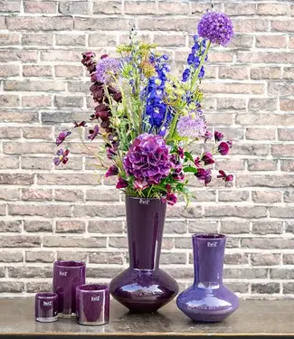 DutZ Vaas Loflo | Plum | H25 x D19 cm