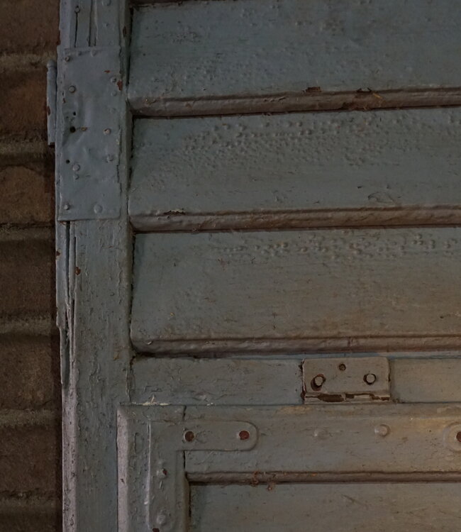 Rene Houtman Authentieke Oude Blauwe Schutters | 97x36 cm