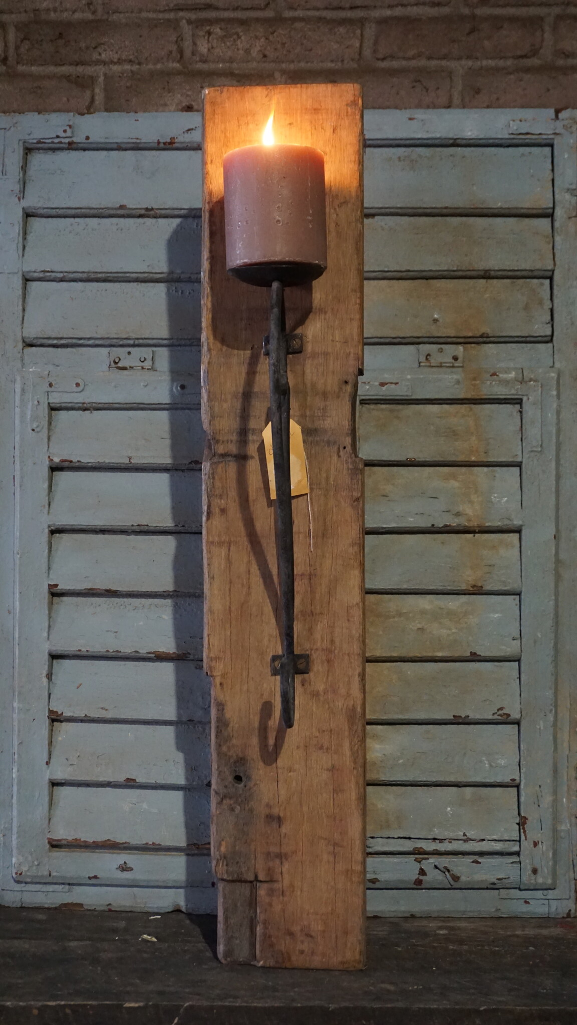 Rene Houtman Houten Kaarsenhouder | H92 x B16 x D20 cm