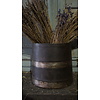 Oude Roestige Metalen Decoratieve Pot