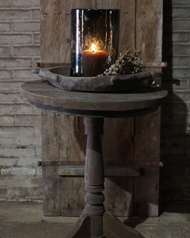 Rene Houtman Landelijke Vintage Wijntafel | H71 x D60 cm