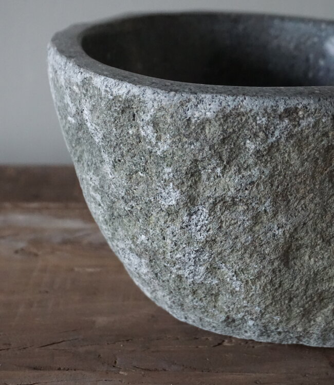 Rene Houtman Kleine Stenen Waskom + Spoelgat | H13 x B25 x D21 cm