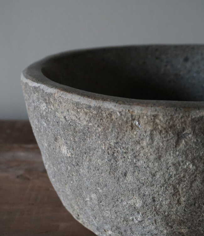 Rene Houtman Kleine Stenen Waskom + Spoelgat | H13 x B24 x D21 cm