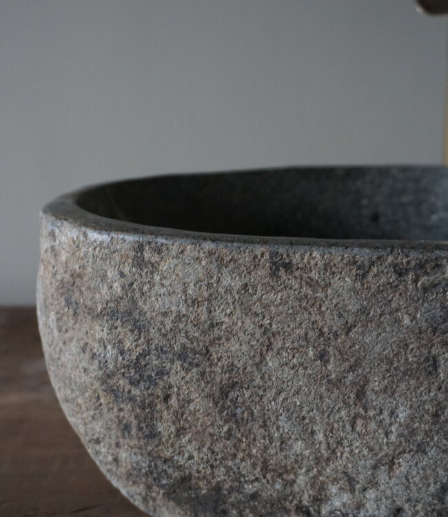 Rene Houtman Kleine Stenen Waskom + Spoelgat | H13 x B26 x D19 cm