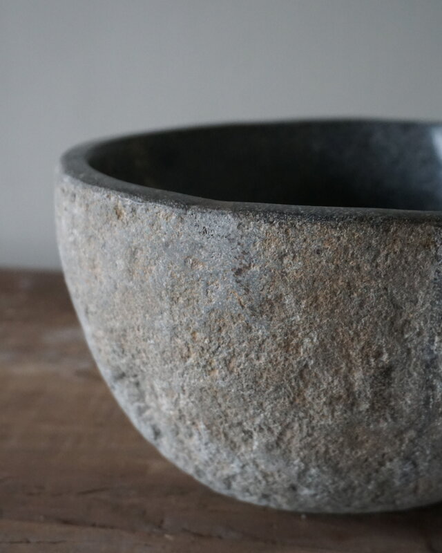 Rene Houtman Kleine Stenen Waskom + Spoelgat | H13 x B24 x D20 cm