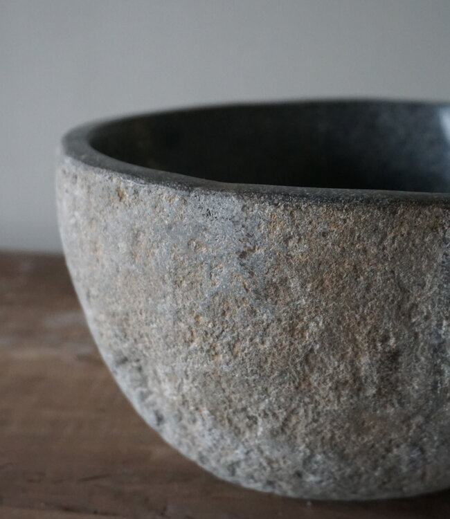 Rene Houtman Kleine Stenen Waskom + Spoelgat | H13 x B24 x D20 cm