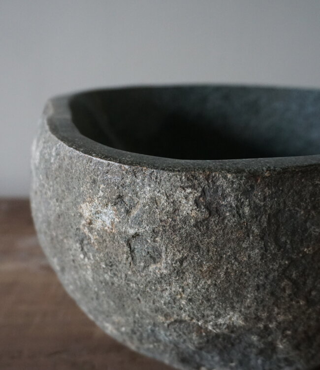 Rene Houtman Kleine Stenen Waskom + Spoelgat | H13 x B25 x D22 cm