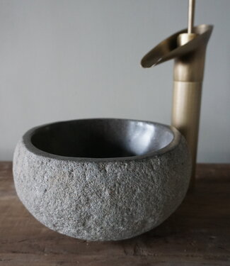 Rene Houtman Kleine Stenen Waskom + Spoelgat | H13 x B23 x D21 cm