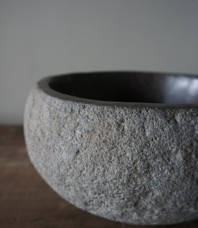 Rene Houtman Kleine Stenen Waskom + Spoelgat | H13 x B23 x D21 cm