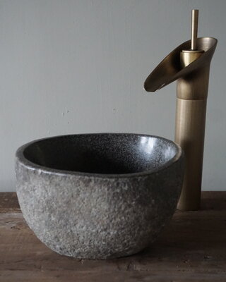 Rene Houtman Kleine Stenen Waskom + Spoelgat | H13 x B22 x D20 cm
