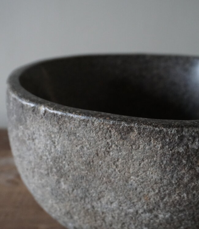 Rene Houtman Kleine Stenen Waskom + Spoelgat | H13 x B22 x D20 cm