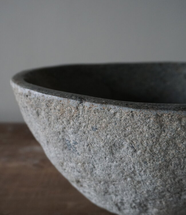 Rene Houtman Kleine Stenen Waskom + Spoelgat | H13 x B26 x D20 cm