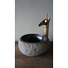 Kleine Stenen Waskom + Spoelgat | H14 x B24 x D24 cm