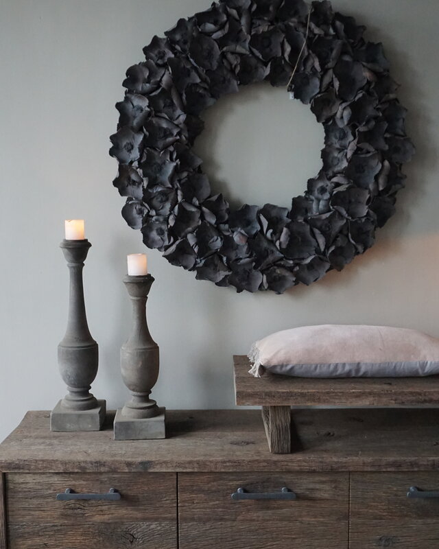 Rene Houtman Krans Palm Cup | Dark Grey Wash | 100 cm