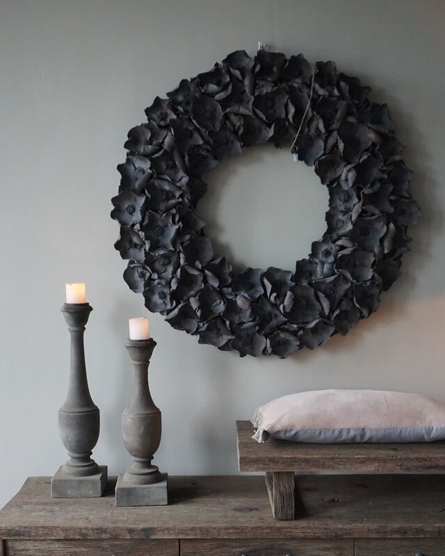 Rene Houtman Krans Palm Cup | Dark Grey Wash | 100 cm