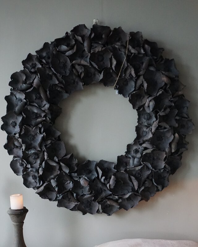 Rene Houtman Krans Palm Cup | Dark Grey Wash | 100 cm