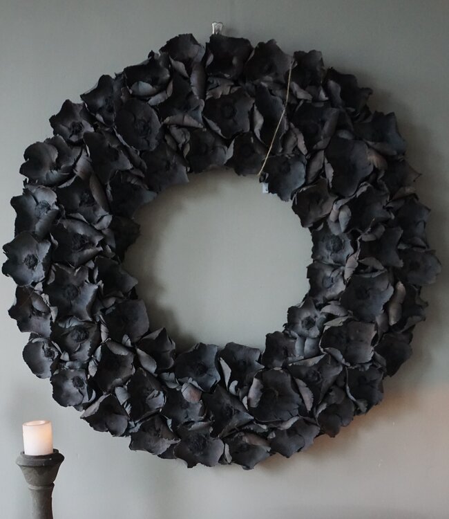 Rene Houtman Krans Palm Cup | Dark Grey Wash | 100 cm