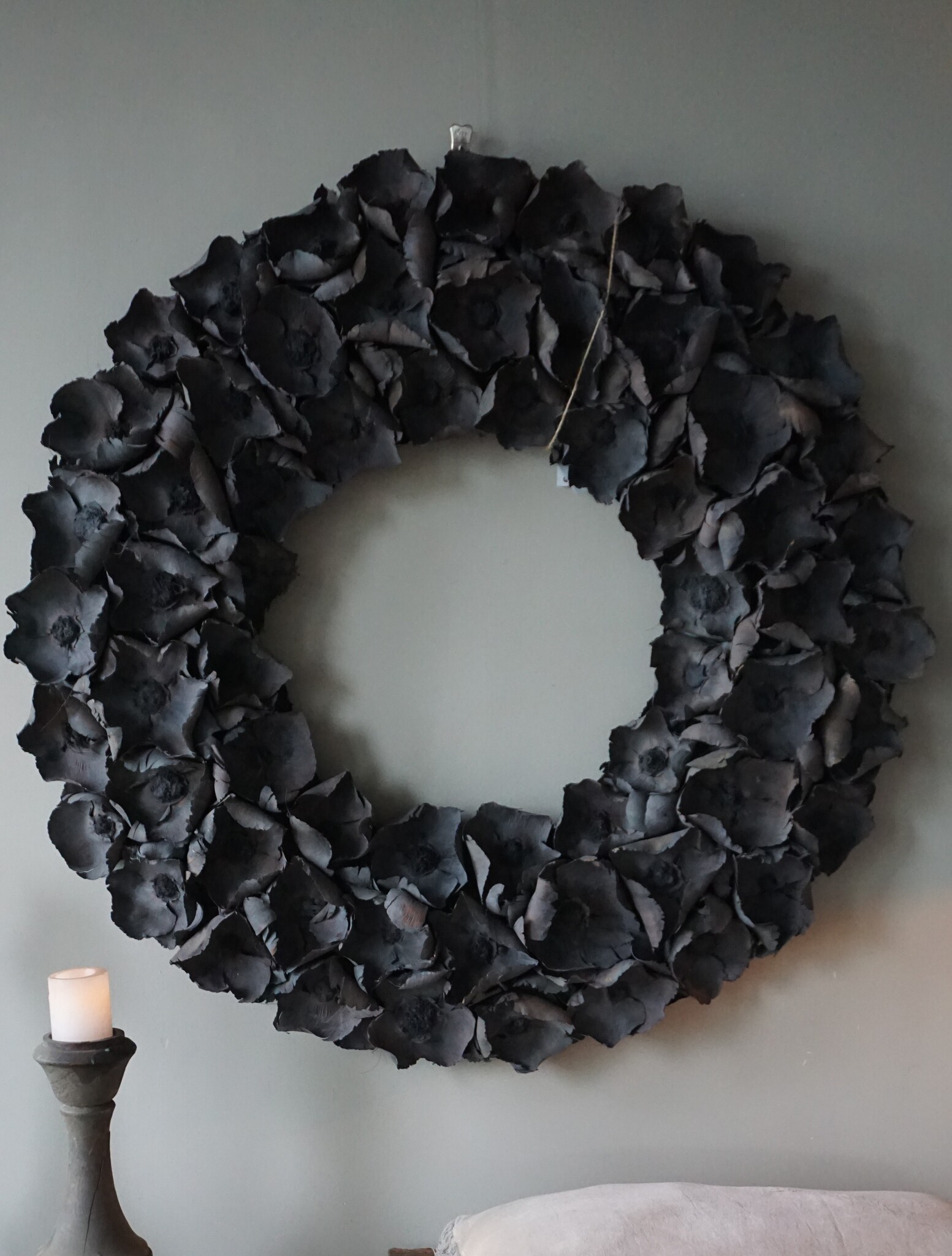 Rene Houtman Krans Palm Cup | Dark Grey Wash | 100 cm