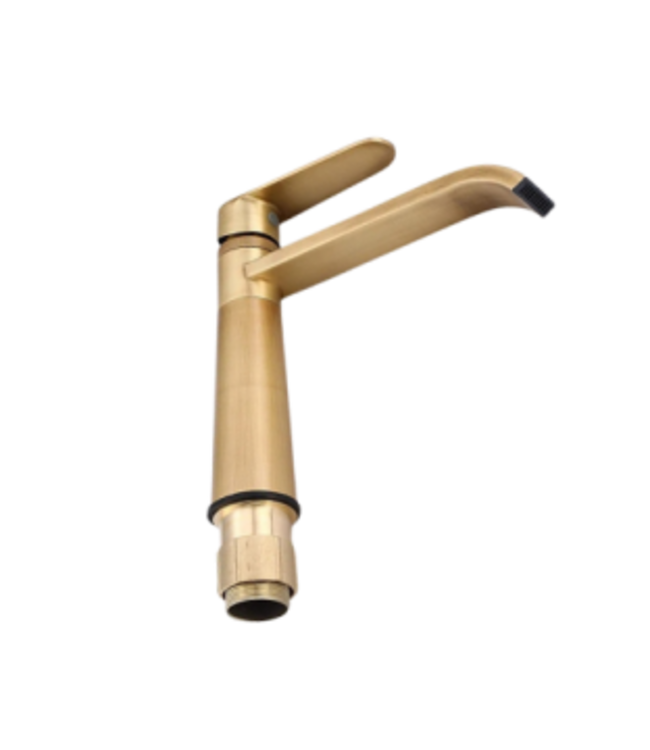 Rene Houtman Landelijke En Nostalgische Bronskleurige Wastafelkraan