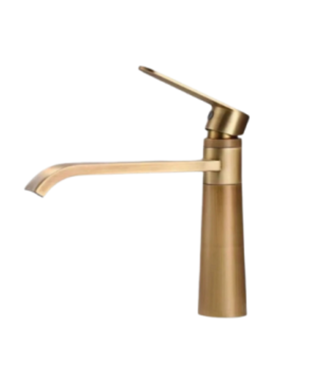 Rene Houtman Landelijke En Nostalgische Bronskleurige Wastafelkraan