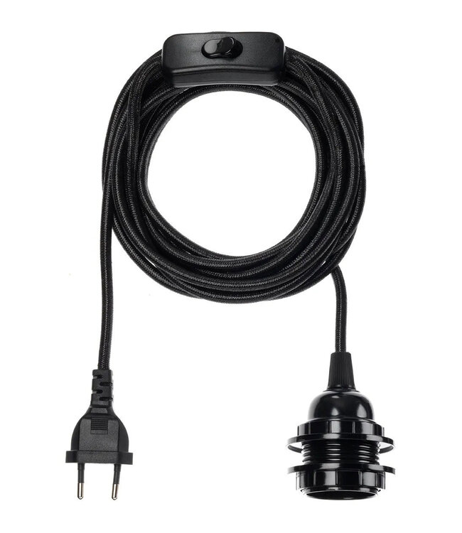 Bazar Bizar Fitting Met Schakelaar 450 Cm - Zwart