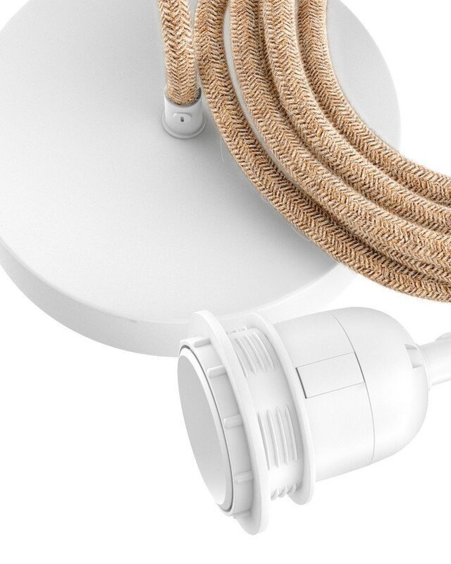 Bazar Bizar Plafondfitting Wit Naturel Touw - Natuurlijk Wit - 1 Fitting