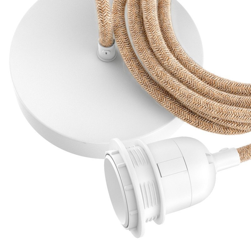 Bazar Bizar Plafondfitting Wit Naturel Touw - Natuurlijk Wit - 1 Fitting