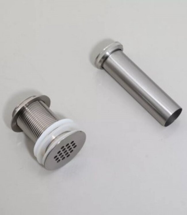 Rene Houtman Stijlvolle Wastafelplug | Geborsteld Nikkel