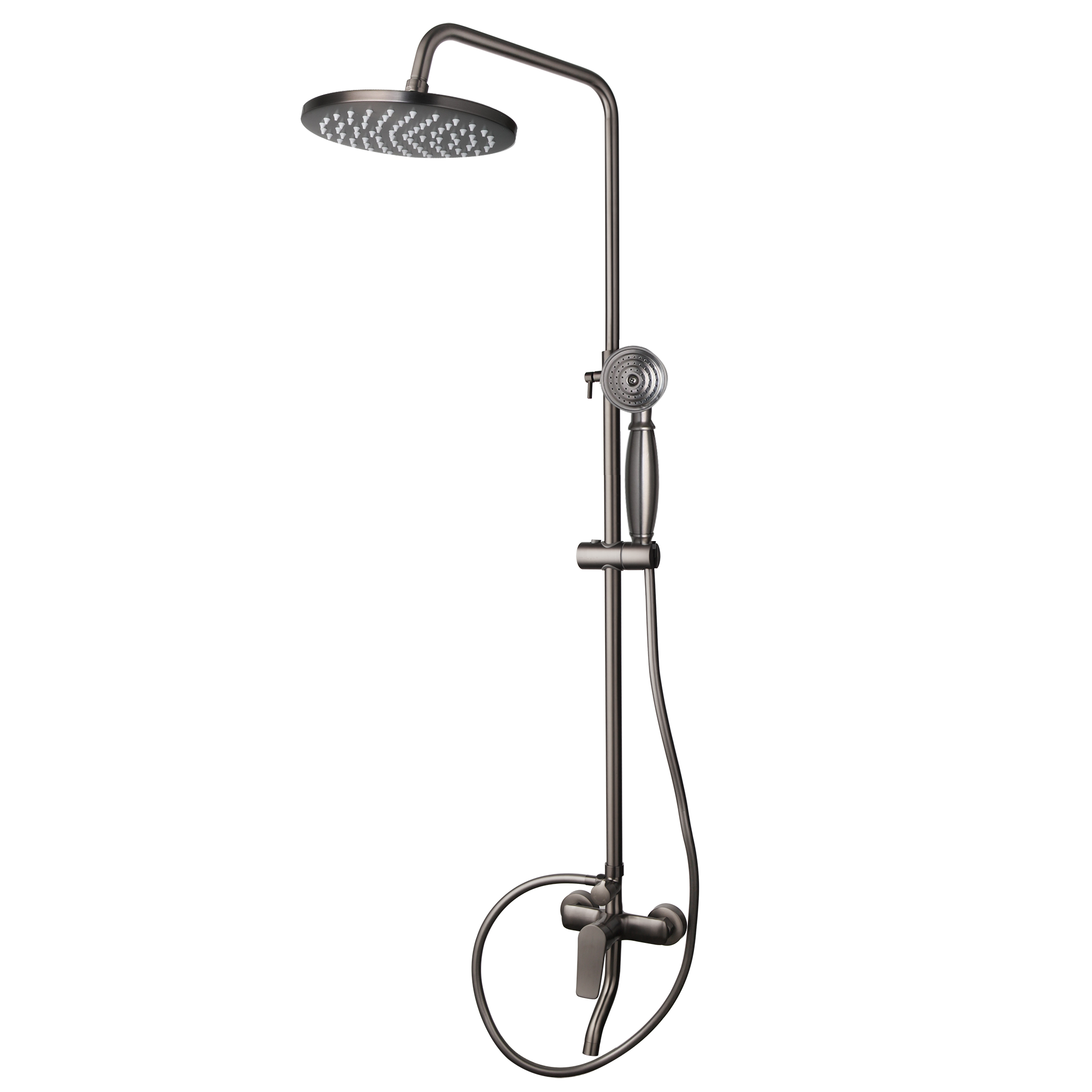 Rene Houtman Opbouwdouche met Badkraan | Regendouche | Gun Metal