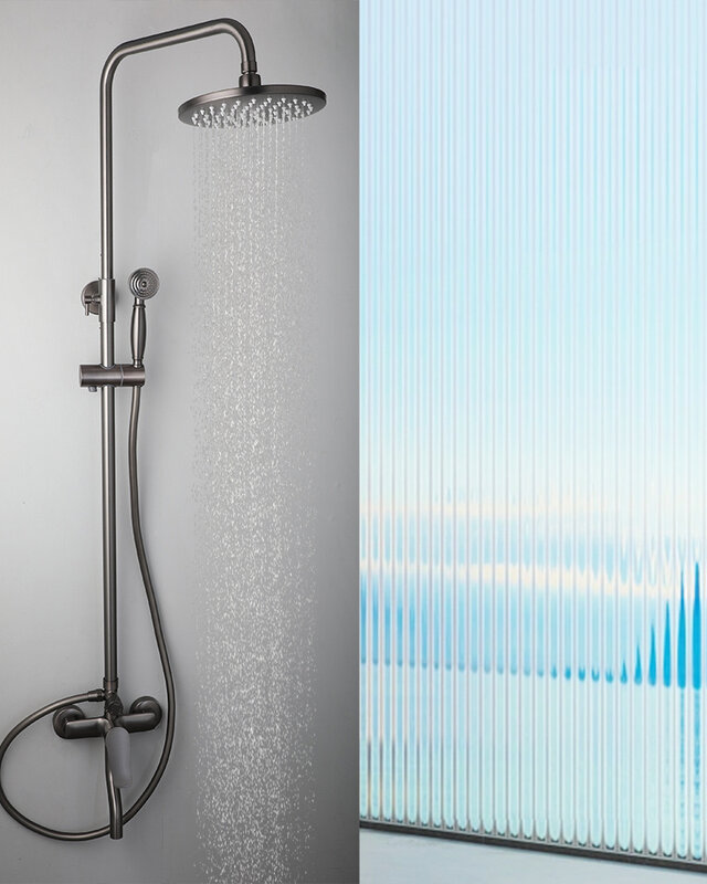Rene Houtman Opbouwdouche met Badkraan | Regendouche | Gun Metal
