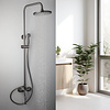 Opbouwdouche met Badkraan | Regendouche | Gun Metal