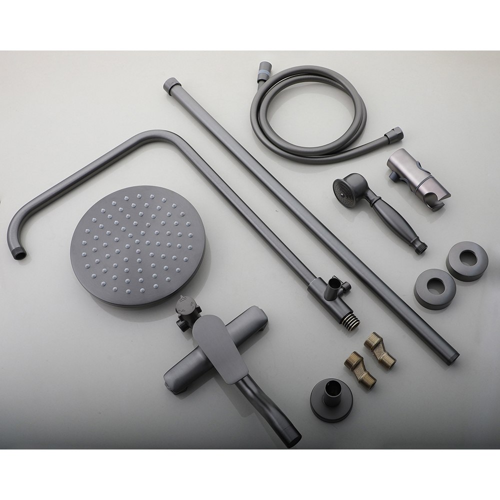 Rene Houtman Opbouwdouche met Badkraan | Regendouche | Gun Metal