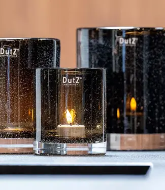 DutZ Vaas Cilinder | Smokey Brown Bubbels | 3 Maten