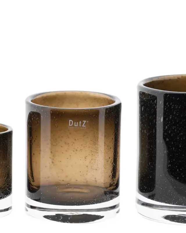 DutZ Vaas Cilinder | Smokey Brown Bubbels | 3 Maten