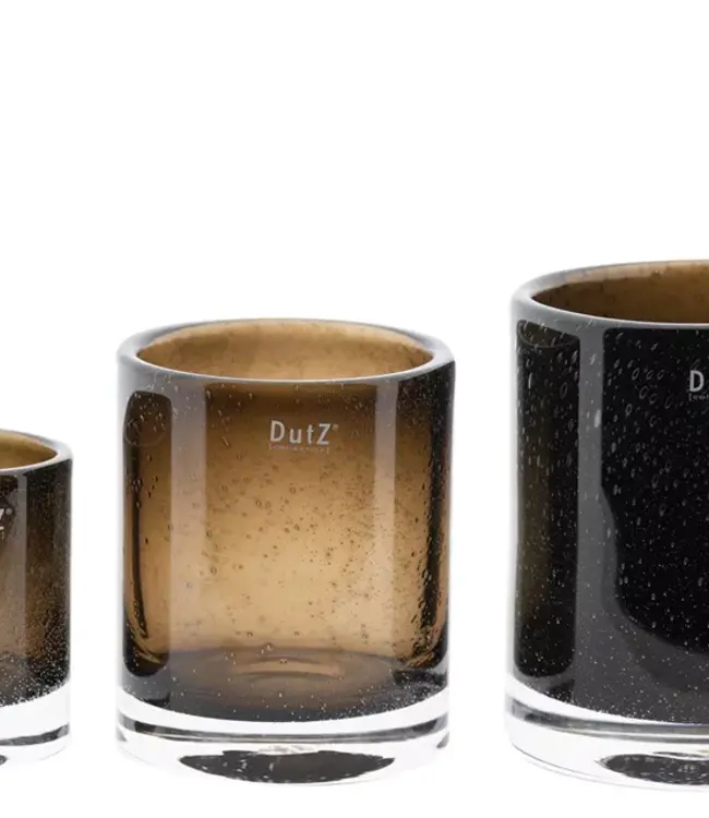 DutZ Vaas Cilinder | Smokey Brown Bubbels | 3 Maten