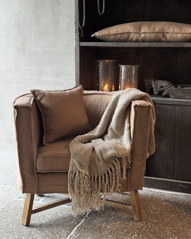 Aura Peeperkorn Fauteuil Dirk | Chestnut | H77 x B88 x D77 cm