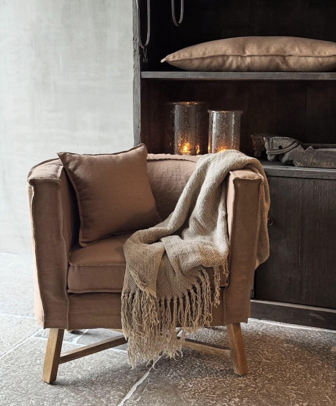 Aura Peeperkorn Fauteuil Dirk | Chestnut | H77 x B88 x D77 cm