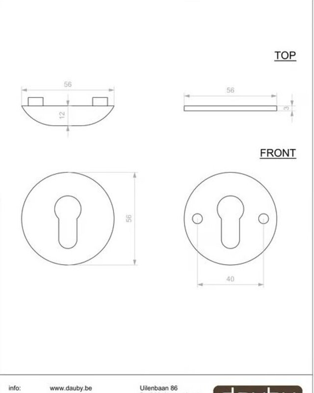 Dauby SET VEILIGHEIDSROZET BSY-56 R1504 ZWART (N) dia 56mm