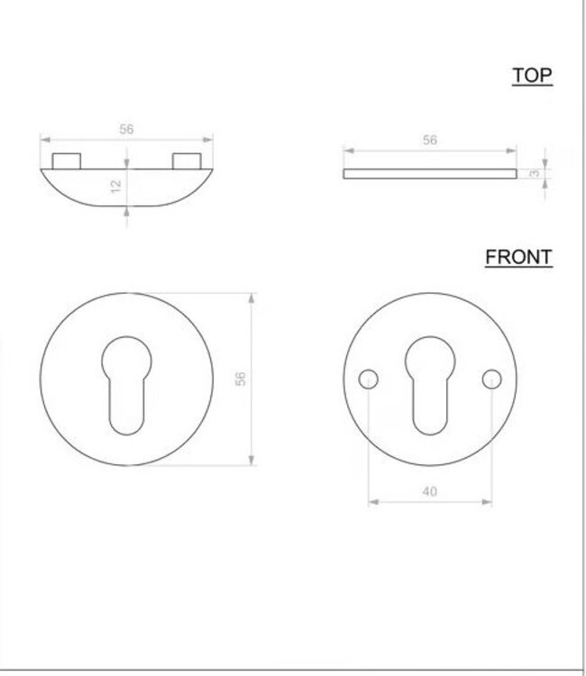 Dauby SET VEILIGHEIDSROZET BSY-56 R1504 ZWART (N) dia 56mm