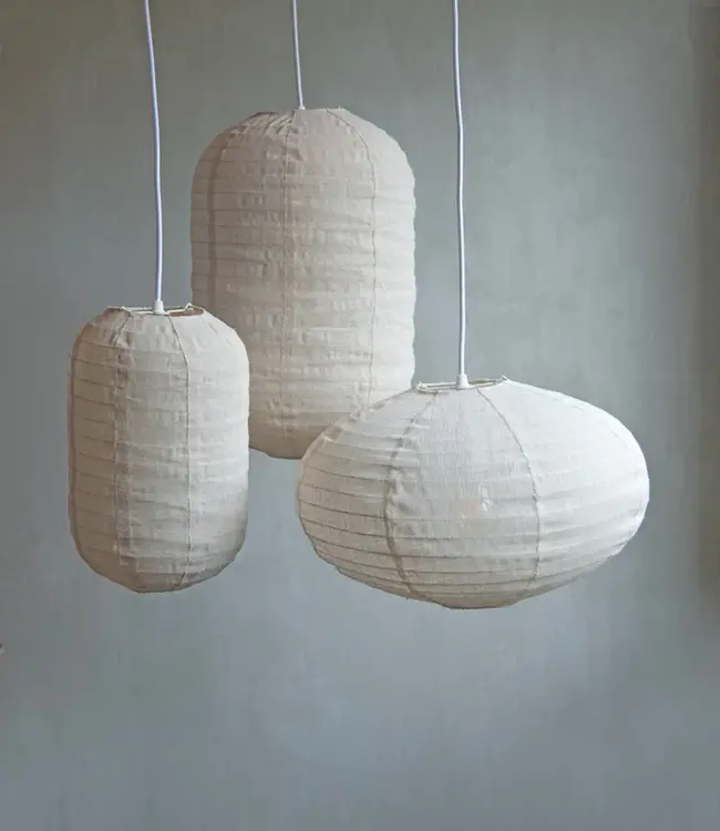 LEEFF Lamp Lenn L | Linnen | Naturel | H45 x D27,5 cm