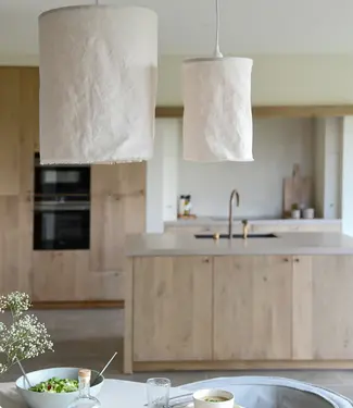 LEEFF Lamp Liv L | Linnen | Naturel | H39 x D35 cm
