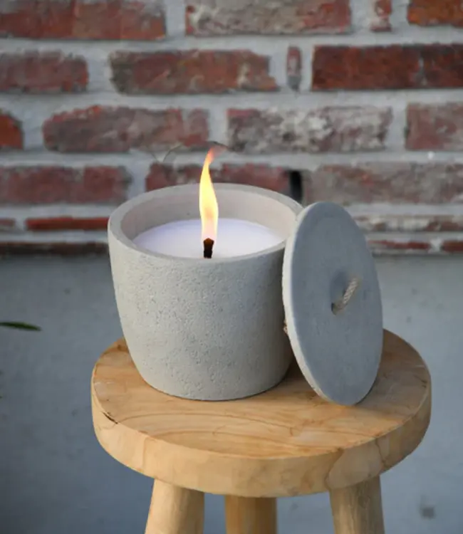 LEEFF Buitenkaars Olivier | Beton | Grijs | H15 x D17 cm