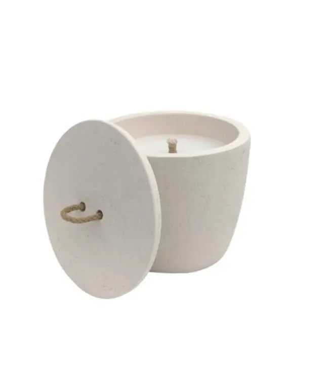 LEEFF Buitenkaars Olivier | Beton | Wit | H15 x D17 cm